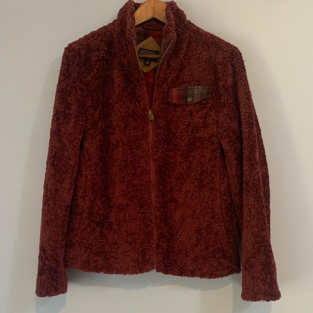 Pendleton Burgundy Teddy Jacket - image 1